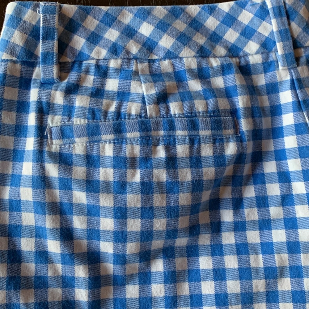 Lands End size 12 petite 12P shorts mid-rise gingham summer preppy coastal - Picture 8 of 11
